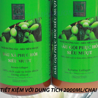 Dầu gội, dầu xả collagen, keratin Hồng Đạt 2000ml