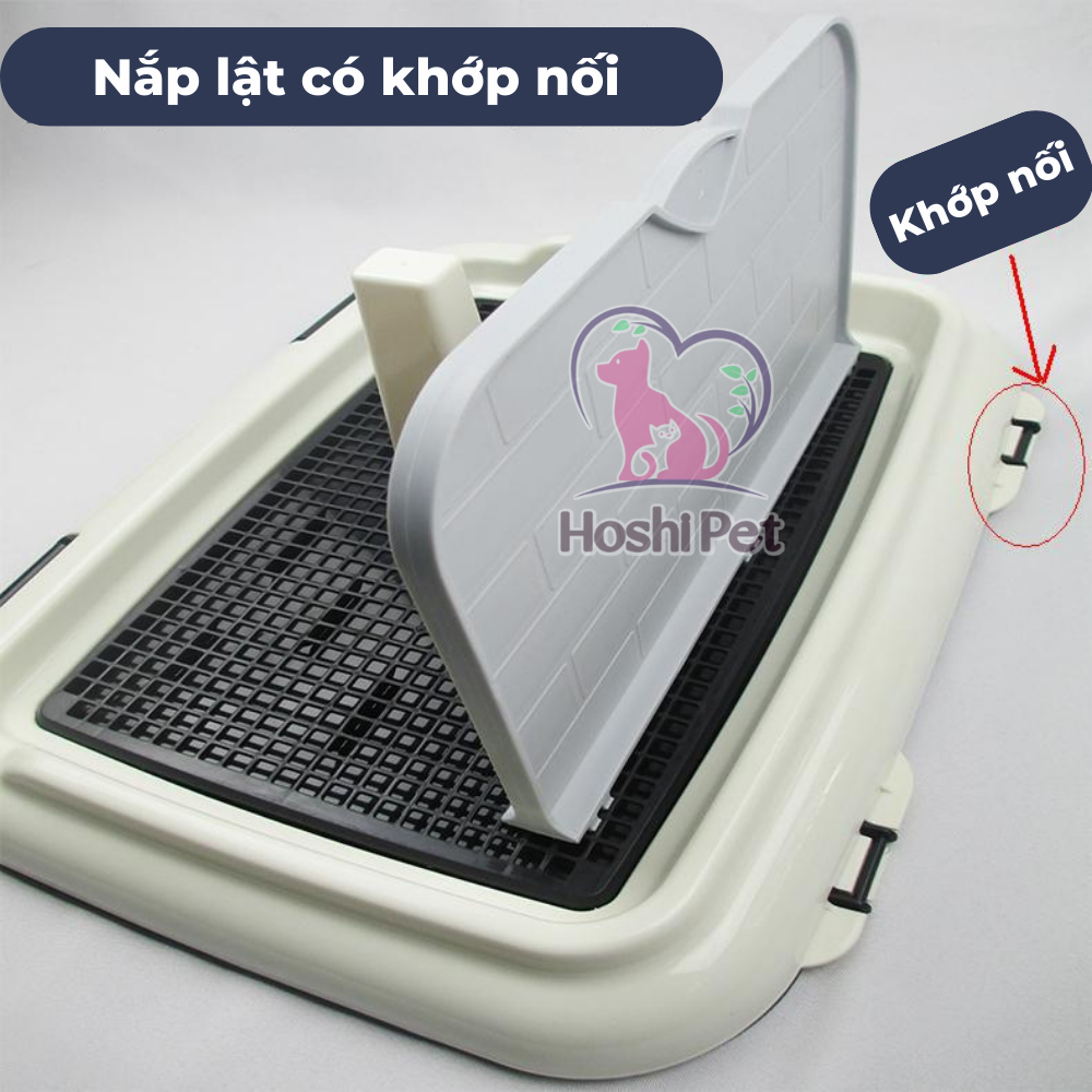 Khay vệ sinh cho chó có tường thành cao HOSHIPET KC07 - Khay đái cho chó có tường cho chó đực