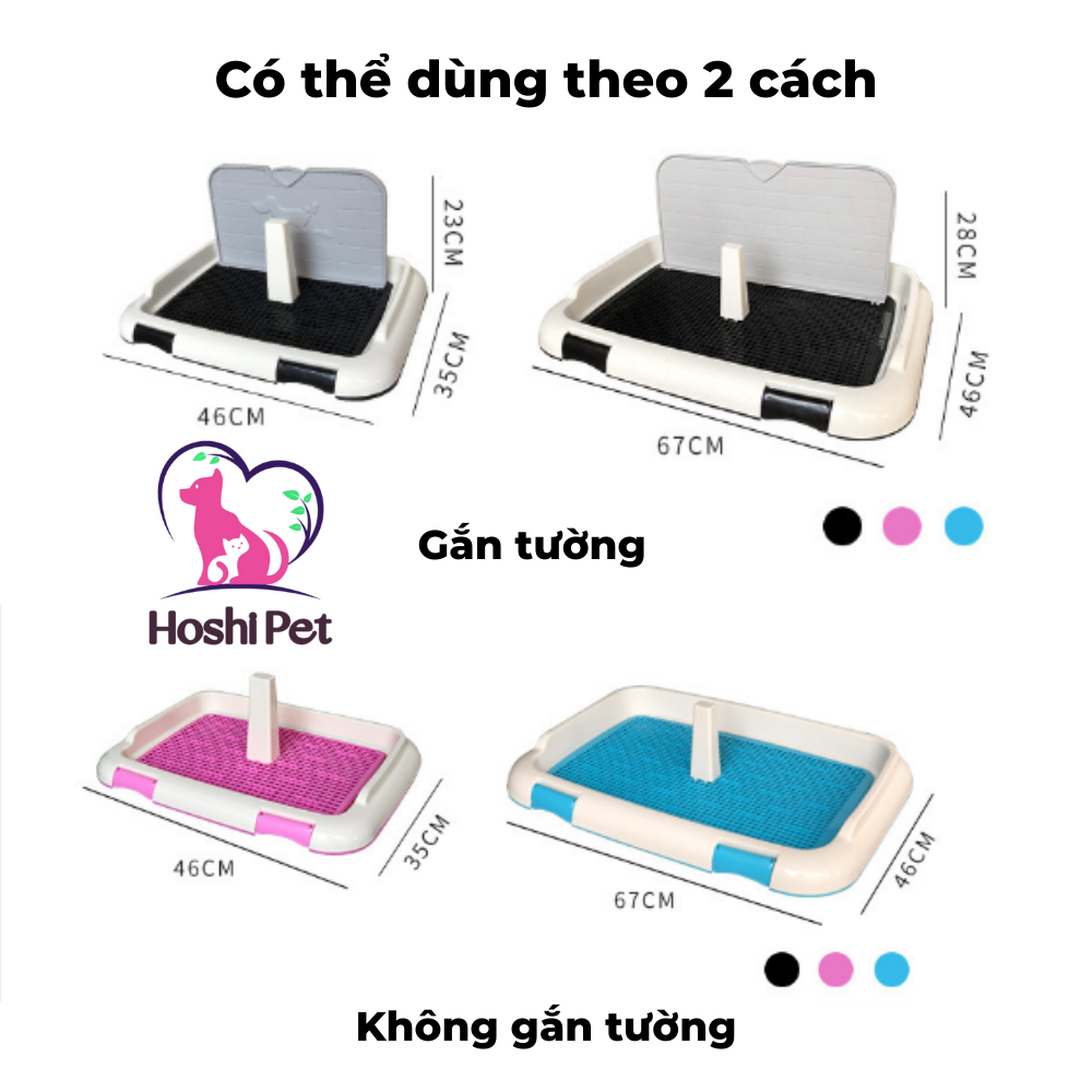 Khay vệ sinh cho chó có tường thành cao HOSHIPET KC07 - Khay đái cho chó có tường cho chó đực