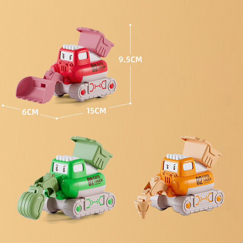 Đồ Chơi Trẻ Em Xe Công Trình Chạy Cót, Chạy Đà Cho Bé