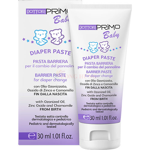 Kem bôi hăm Dottorprimo Baby Diaper Paste ngăn ngừa hăm tã cho bé (30ml)