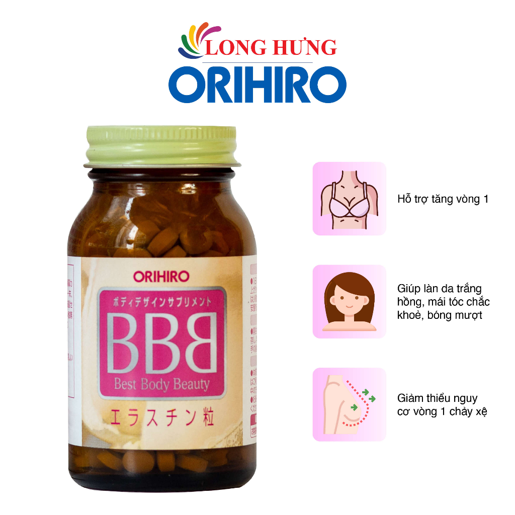 Viên uống Orihiro BBB Best Body Beauty hỗ trợ tăng vòng 1 (300 viên)