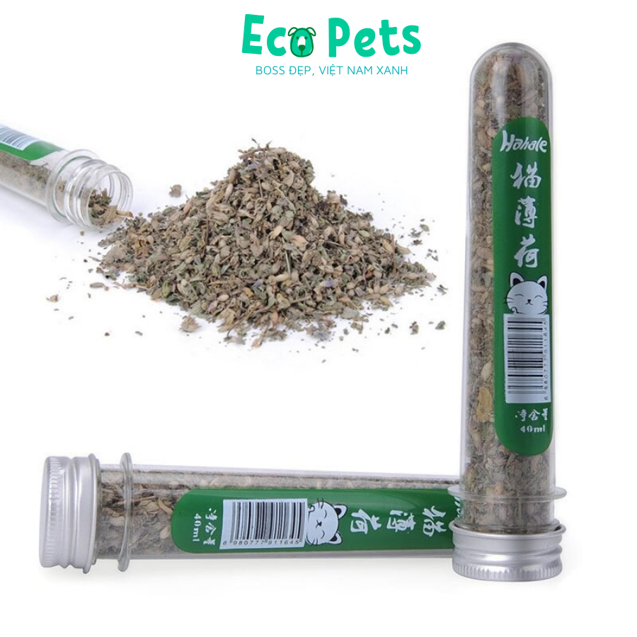 Đồ chơi chó mèo ECOPETS Ống cỏ khô bạc hà canip bạc hà mèo giúp giảm stress hứng khởi - 45ml