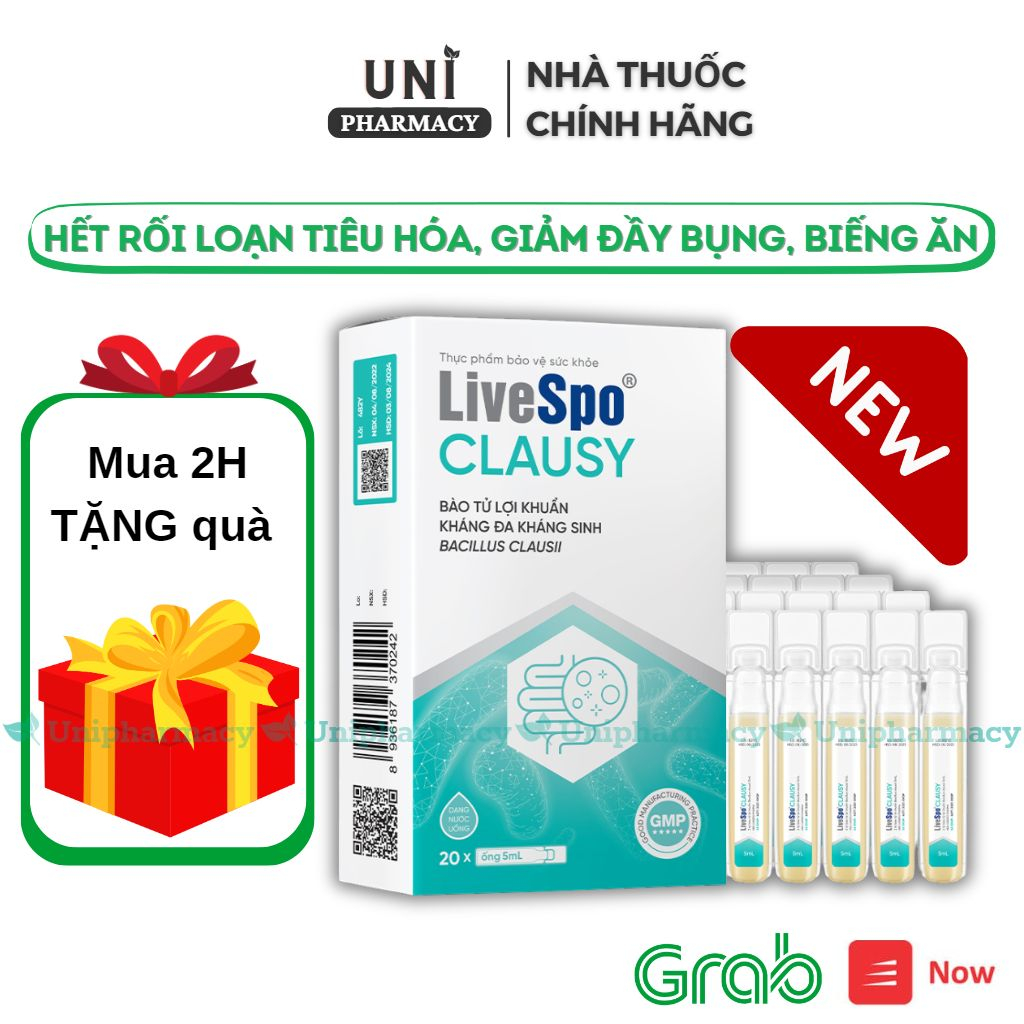 ✅(Chính Hãng) Men Vi Sinh CLAUSY livepro Hỗ Trợ Tiêu Hoá Đau Bụng Đầy Hơi Khó Tiêu (Hộp 20ống)