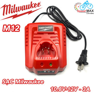 Sạc (nhỏ) Milwaukee SM12 10.8V - 12V - 3A cao cấp (LINHBIKESG)