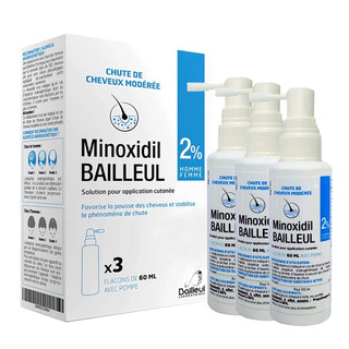 Xịt Mọc Tóc Minoxidil Bailleul Pháp, 2% Thành Phần Tự Nhiên