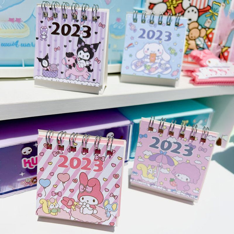 Sanrio Lịch Để Bàn Năm 2023 MIni Họa Tiết Hoạt Hình Dễ Thương Cho Học Sinh