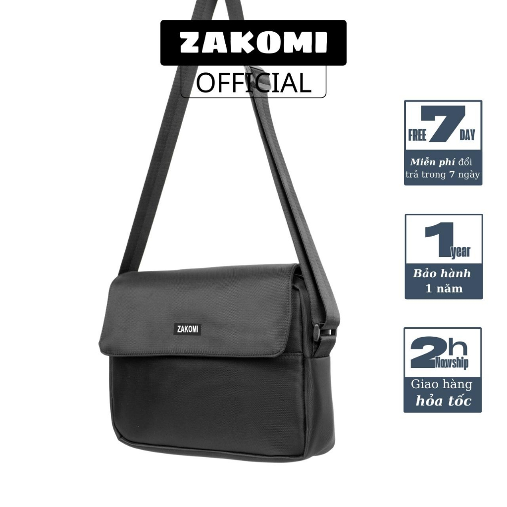 Túi đeo chéo messenger Ipad Zakomi (ZMES01) vải chống nước chống sốc kích thước lớn 28x20 cm - nảo hành 12 tháng