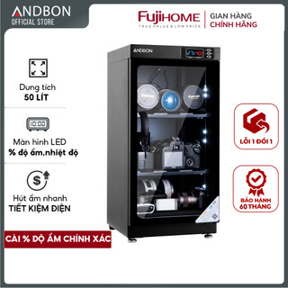 Tủ hút ẩm 50L nhập khẩu ANDBON, Tủ chống ẩm máy ảnh Lens ống kính 50 Lít Dry Cabinet điều chỉnh độ ẩm chính xác