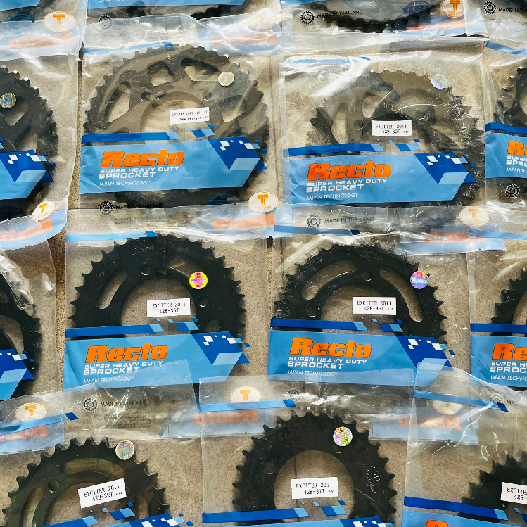 Mẫu dĩa Recto cho xe Exciter 135, YAZ125, YB125, Jupiter V - MX - R, Sirius R - RC xăng cơ,...