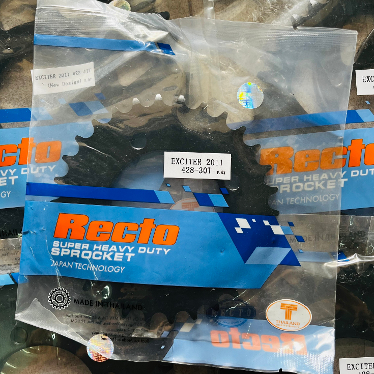 Mẫu dĩa Recto cho xe Exciter 135, YAZ125, YB125, Jupiter V - MX - R, Sirius R - RC xăng cơ,...