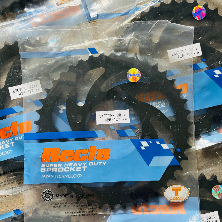 Mẫu dĩa Recto cho xe Exciter 135, YAZ125, YB125, Jupiter V - MX - R, Sirius R - RC xăng cơ,...