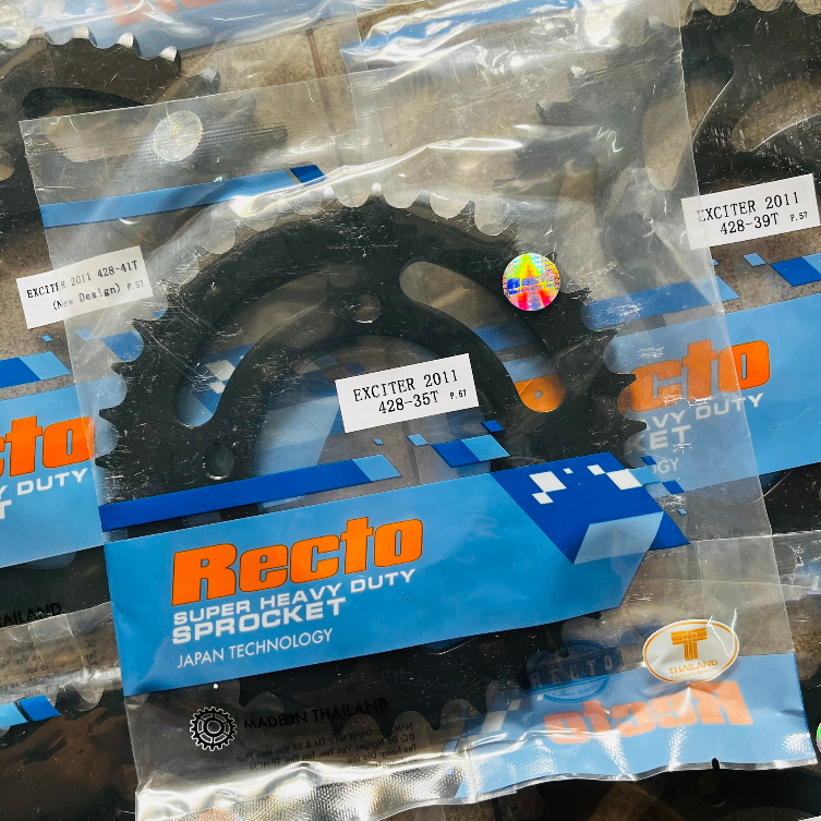 Mẫu dĩa Recto cho xe Exciter 135, YAZ125, YB125, Jupiter V - MX - R, Sirius R - RC xăng cơ,...