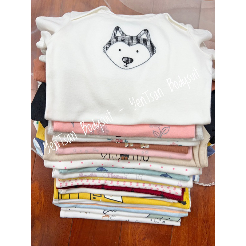 Bodysuit ngắn tay, dài tay cho bé, Body chip sơ sinh chất cotton mềm, thấm hút mồ hôi tốt