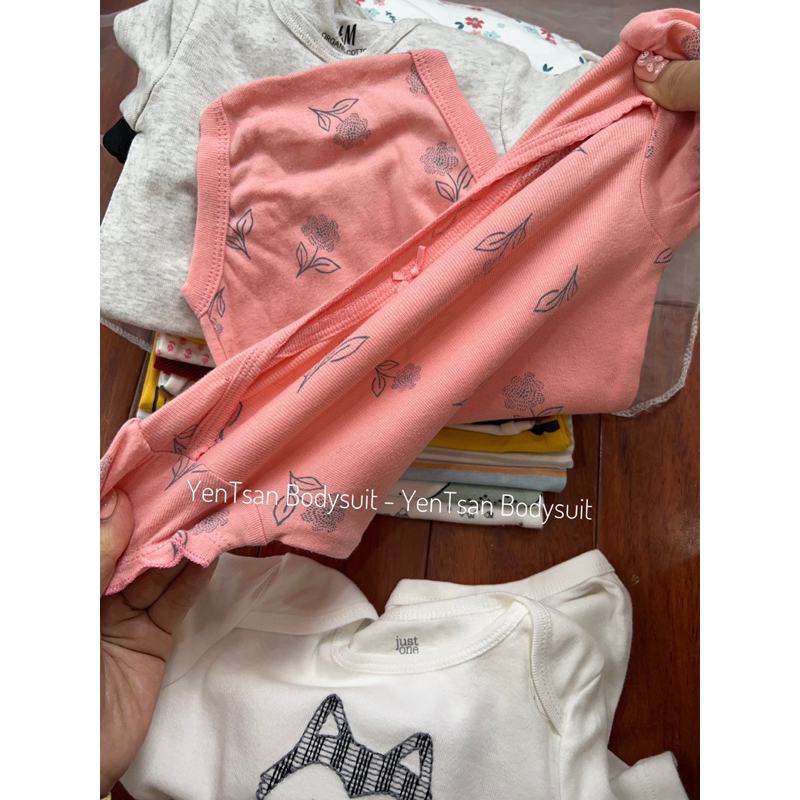 Bodysuit ngắn tay, dài tay cho bé, Body chip sơ sinh chất cotton mềm, thấm hút mồ hôi tốt