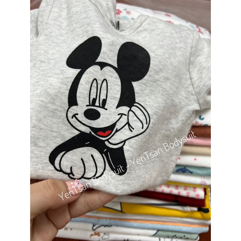 Bodysuit ngắn tay, dài tay cho bé, Body chip sơ sinh chất cotton mềm, thấm hút mồ hôi tốt