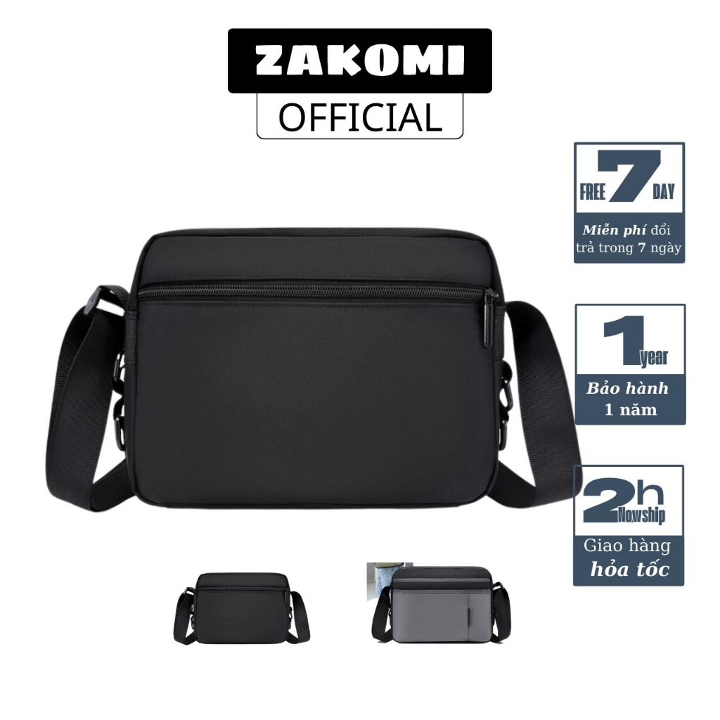 Túi đeo chéo Messenger Biyate Zakomi ZMES03 chống nước chống sốc, thiết kế Basic - Bảo hành 12 tháng