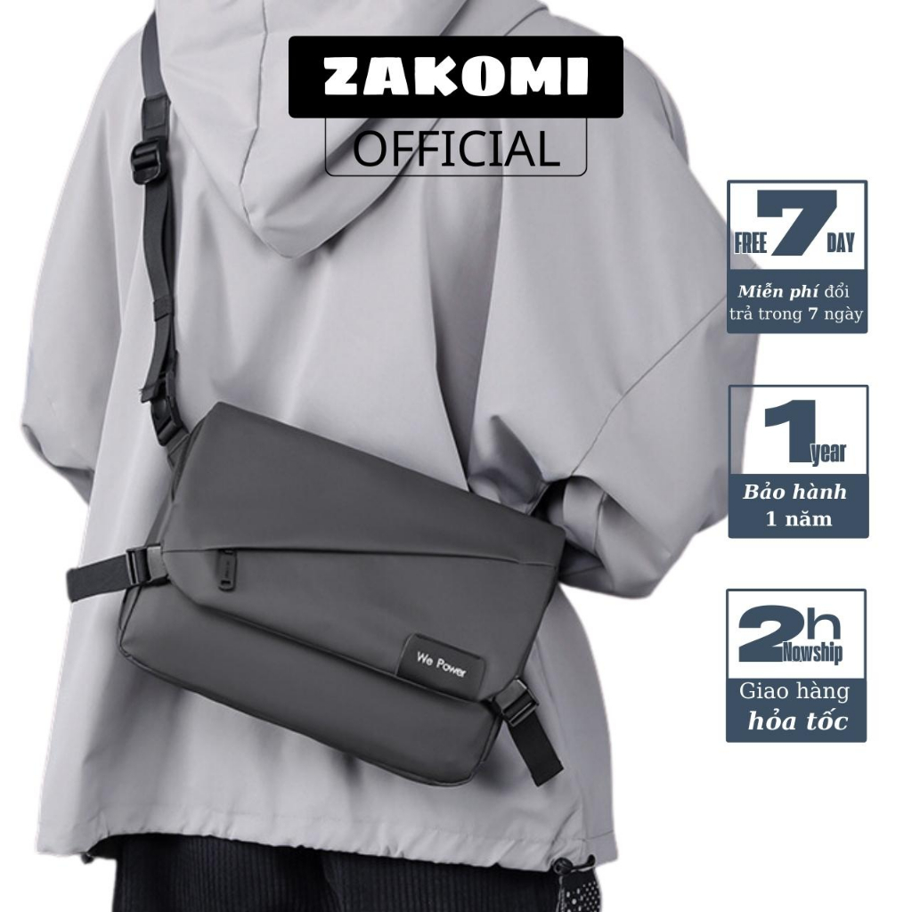Túi đeo chéo Messenger We Power Zakomi (ZMES02) vải cao cấp chống thấm nước - Bảo hành 12 tháng