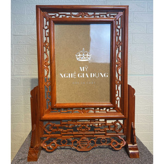 Khung ảnh thờ chiện dơi  Khung ảnh kép dơi thủng trang trí không gian thờ gỗ hương