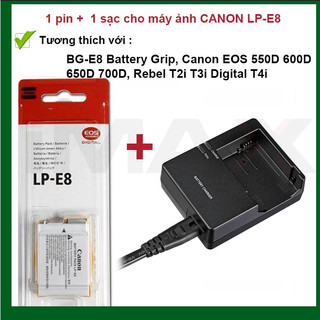 Pin sạc máy ảnh thay thế cho pin canon lp-e8