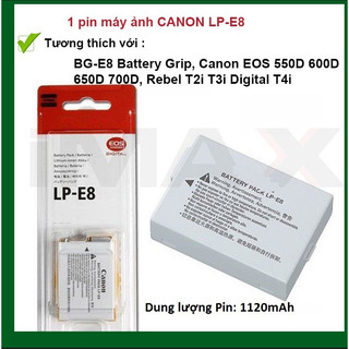 Pin máy ảnh for canon lp-e8