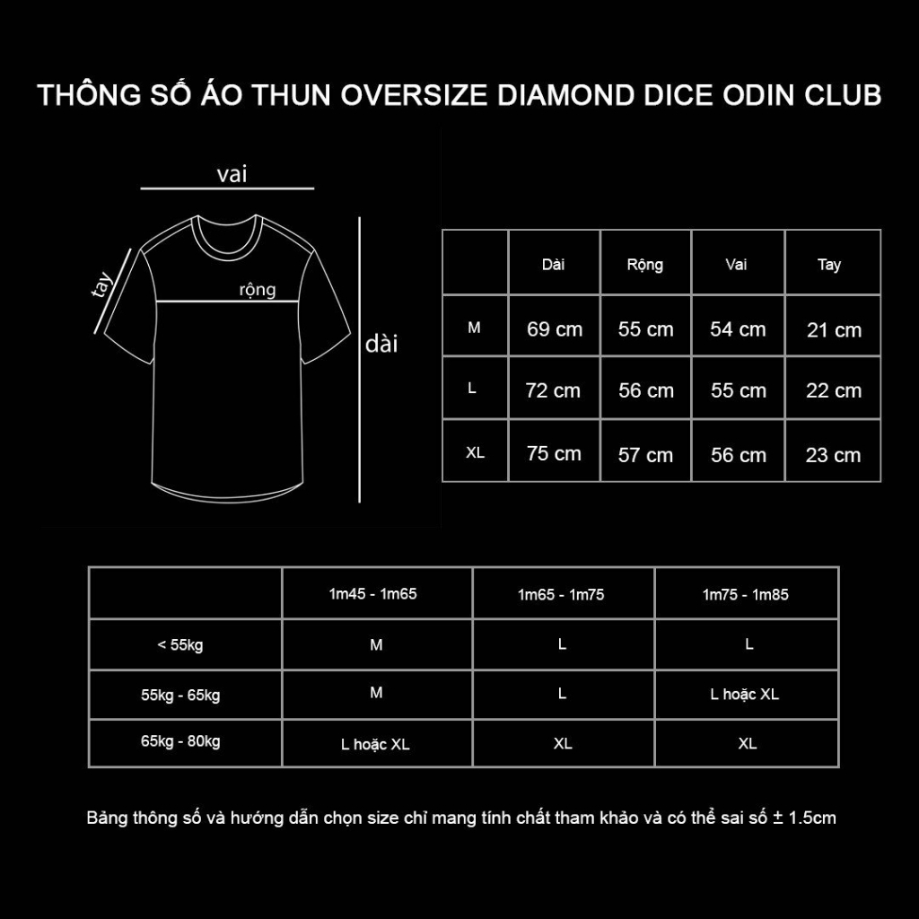 Áo thun oversize Diamond Dice ODIN CLUB, Áo phông chất liệu cotton co giãn 2 chiều nam nữ unisex, Local Brand ODIN CLUB