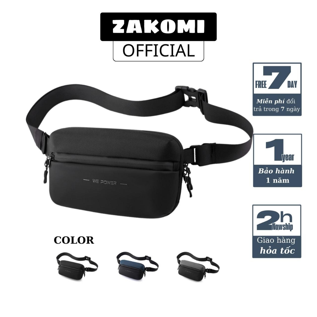 Túi đeo chéo mini thời trang nam nữ kiểu Basic Zakomi We (ZTĐC03) vải cao cấp - Bảo hành 12 tháng