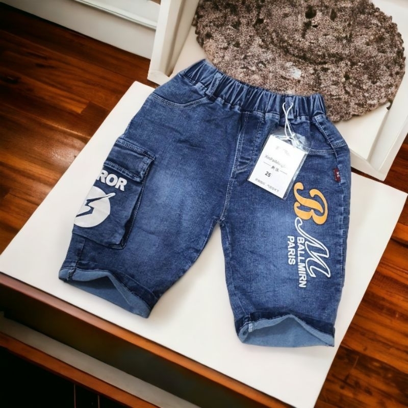 Quần Jeans ngố bé trai Size 15_21kg, quần bò lửng  bé trai  chất mềm co giãn