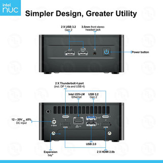 Máy tính Mini PC Intel NUC 12 Pro ( Chip Intel Gen 12 | SSD tốc độ cao | Kết nối Wifi & BT | Bảo hành 12 tháng)