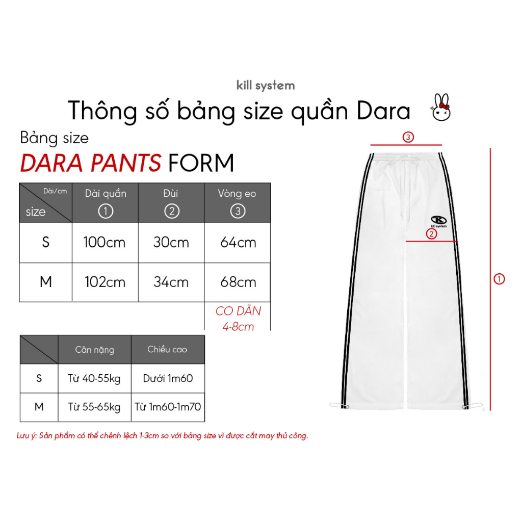 [MUA 1 TẶNG 1] Mua 1 Quần Dara dài đen + 1 Áo Highline form fit trắng đen Kill System