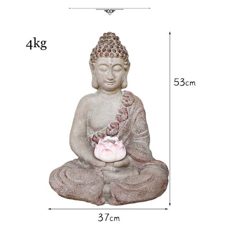 Tượng Phật Thích Ca Tay Cầm Bông Sen Sử Dụng Pin 53cm