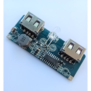 Mạch sạc dự phòng 2 cổng usb 2a xanh dương