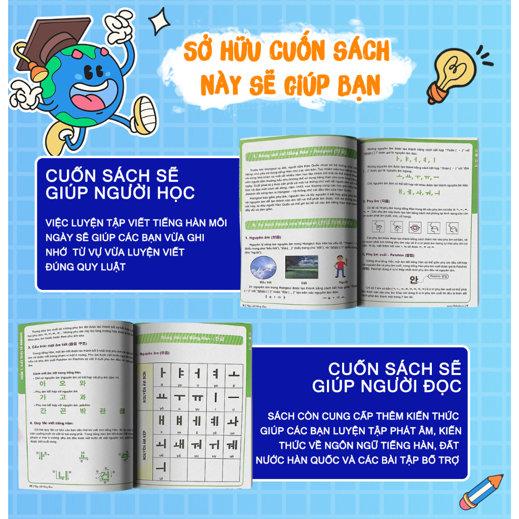 Sách - Tập viết tiếng Hàn dành cho người mới bắt đầu Mcbooks | BigBuy360 - bigbuy360.vn