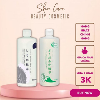 Nước hoa hồng Diếp Cá Dokudami Natural Skin Lotion 500ml toner  diếp cá Nhật Bản