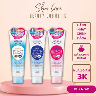 Sữa rửa mặt KOSE Softymo 220g Nội Địa Nhật KOSE Hyaluronic acid collagen white