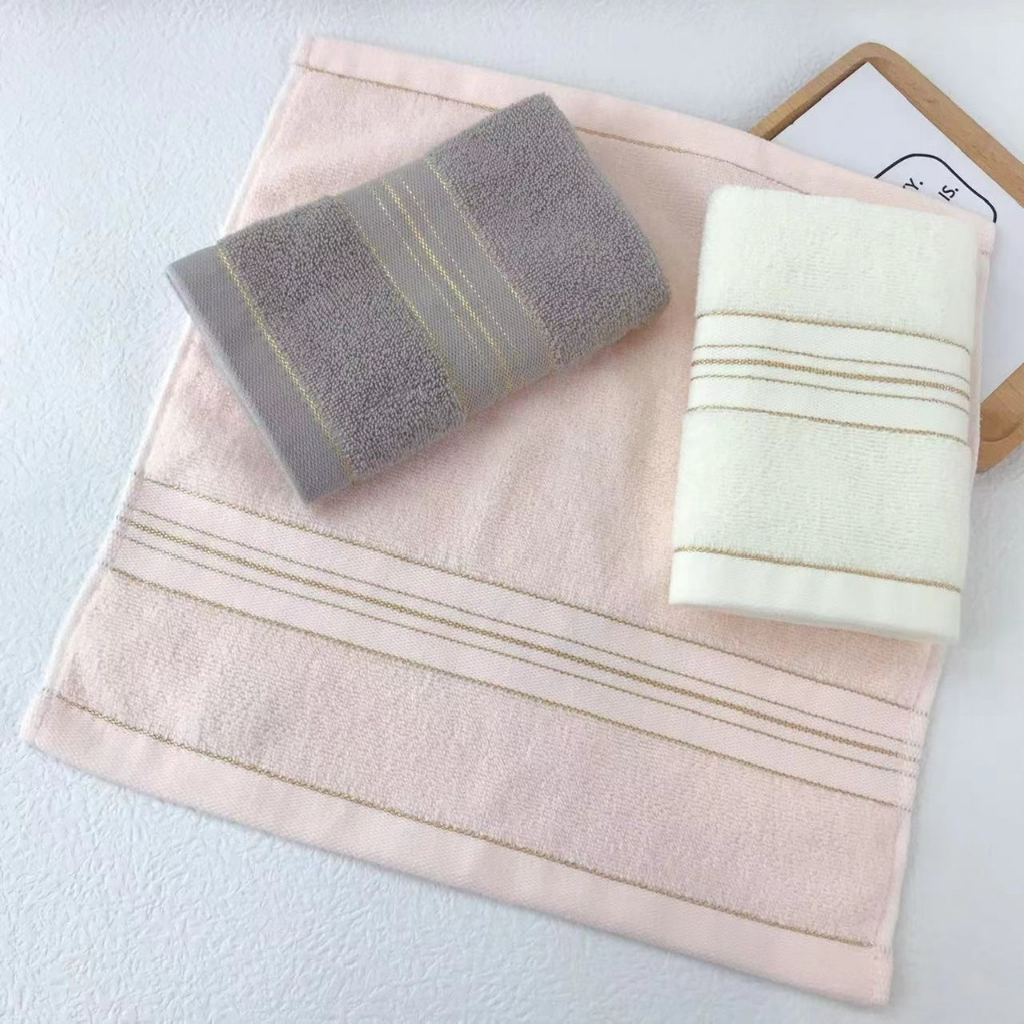 Khăn mặt , khăn tay vuông cotton thấm hút mềm mịn kích thước 35*37 cm