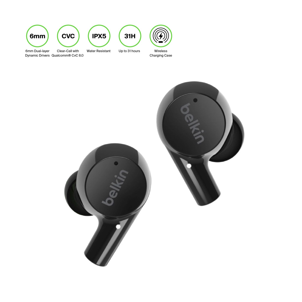 Tai nghe Bluetooth True Wireless SOUNDFORM™ Rise Belkin - Hàng chính hãng - Bảo hành 2 năm