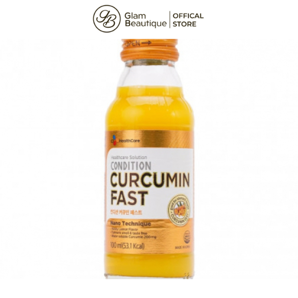 Thực Phẩm Bảo Vệ Sức Khỏe Nước Uống Curcumin Fast Hỗ Trợ Dạ Dày 100ml Glam Beautique