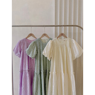 Váy thô ren thêu tầng xinh xỉu chuẩn style hàn quốc
