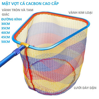 Mặt vợt cá săn hàng siêu bền tròn+tam giác , vành vợt săn hàng 40cm, 45cm, 50cm