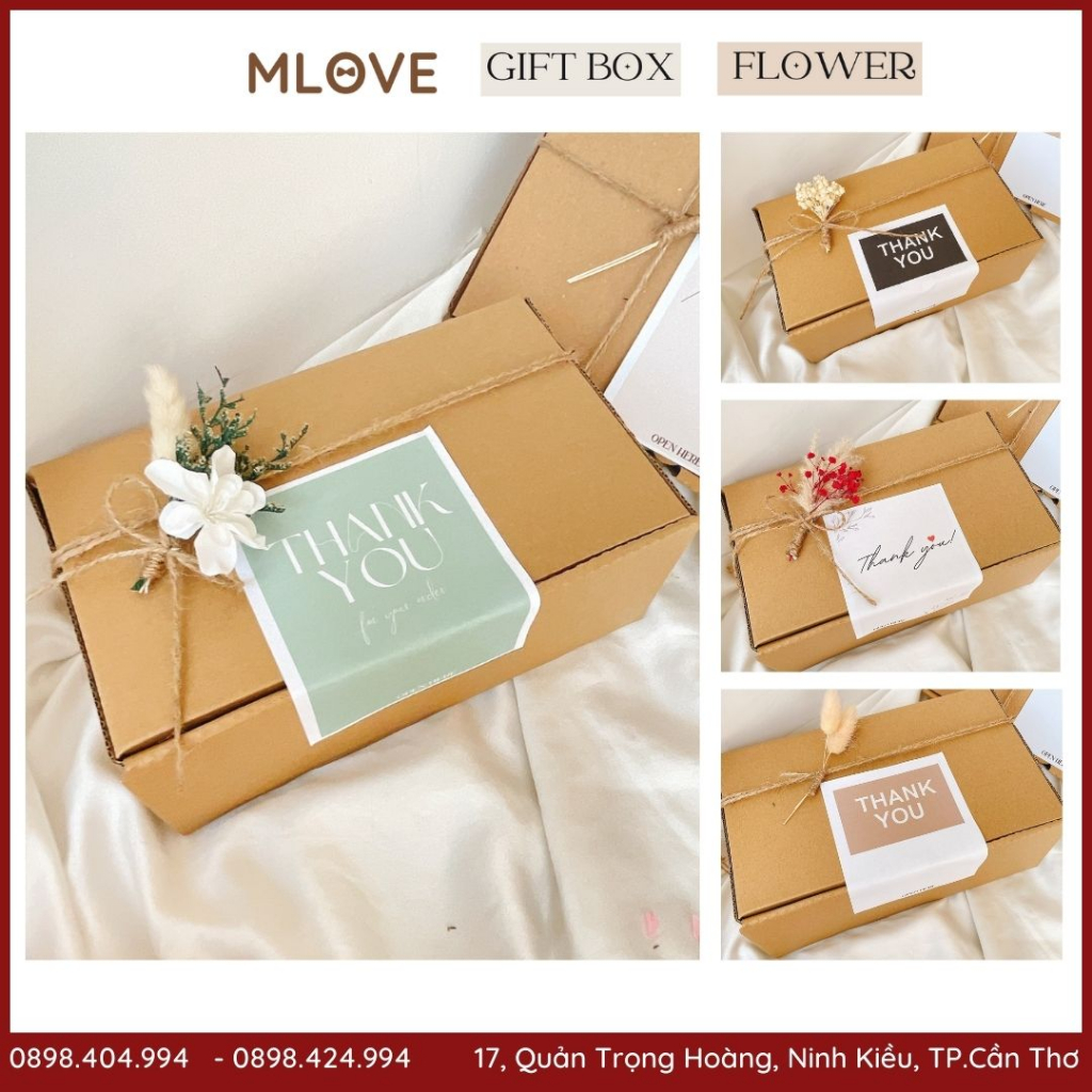 Hộp carton - Hộp carton nắp gài có sẵn nhiều mẫu nhiều kích thước có nhiều mẫu tem niêm phong siêu đẹp