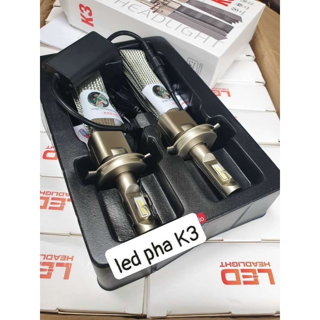 Đèn led pha K3 chân H4 Hàng chính hãng bảo hành 1 năm lắp cho xe máy và ô tô sáng siêu mạnh