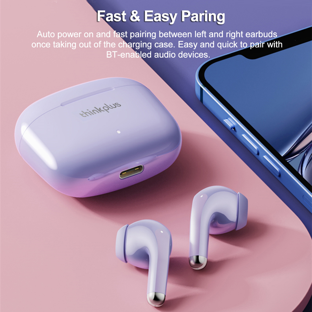 🔥hàng sẵn có🔥Tai nghe Lenovo LP40 True Wireless BT 5.1 Tai nghe thể thao mini Điều khiển cảm ứng Tai nghe nhét trong tai