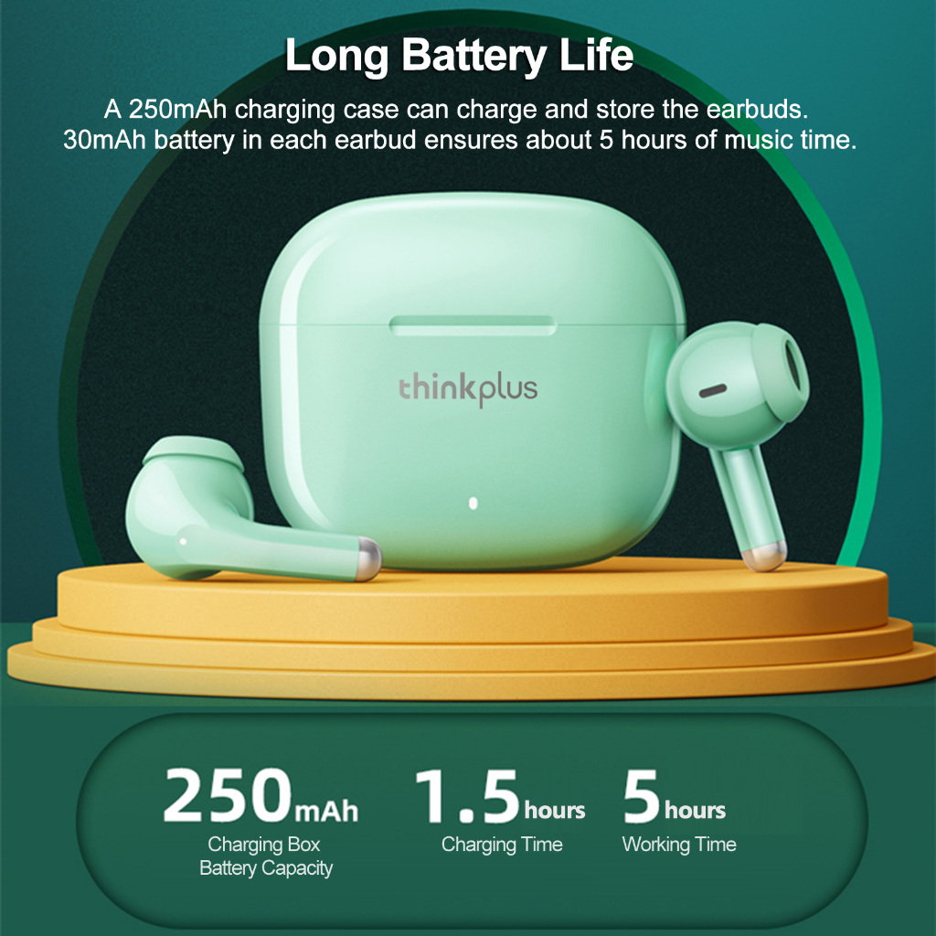 🔥hàng sẵn có🔥Tai nghe Lenovo LP40 True Wireless BT 5.1 Tai nghe thể thao mini Điều khiển cảm ứng Tai nghe nhét trong tai