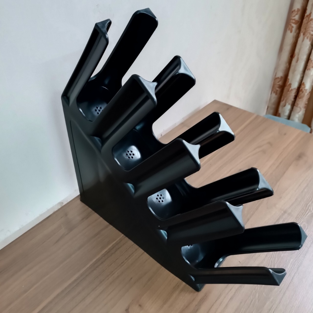 Kệ đựng ly cốc trà sữa, cafe - Khay úp cốc chéo 4 ngăn nhựa ABS cao cấp - Take away