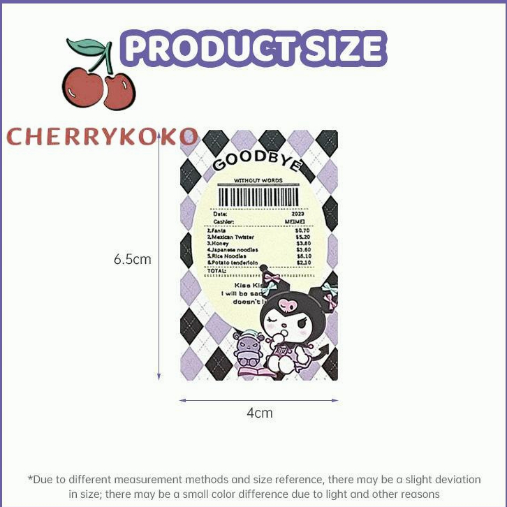 🍒🍒CHERRYKOKO SANRIO Set 20 Miếng Dán Họa Tiết Vé Máy Bay Hoạt Hình Trang Trí Quà Tặng