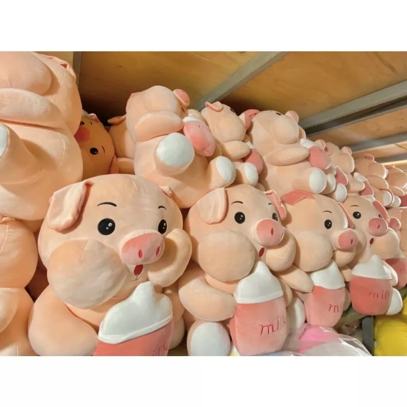 Gấu Bông heo bú bình