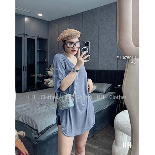 Áo thun form rộng tay lỡ lai bầu Freesize dưới 60kg