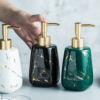 Chai Đựng Sữa Tắm Dầu Gội, Bình Đựng Nước Rửa Tay Dung Tích 350ml Bằng Gốm Sứ Cao Cấp