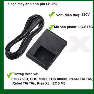 Sạc dây máy ảnh sạc cho pin canon lp-e17